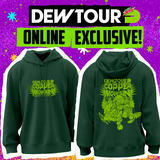Dew Tour 2024 Green Hoodie - FRONT & BACK PRINT